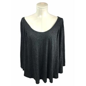 Free People We The Free Gray Hi-Low Top | Sz L